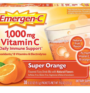 Bột sủi C tăng đề kháng Emergen-C Vitamin C 1000mg Super Orange 