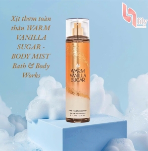 Xịt Thơm Toàn Thân Bath & Body Works Warm Vanilla Sugar Fine Fragrance Mist 236ml