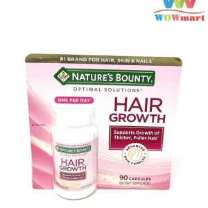 Thực phẩm chức năng Thuốc mọc tóc Hair Growth Nature’s Bounty của Mỹ 90 viên