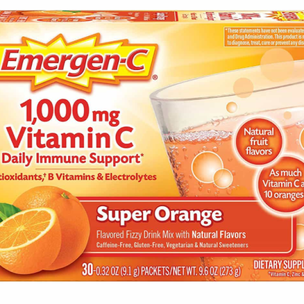 Bột sủi C tăng đề kháng Emergen-C Vitamin C 1000mg Super Orange 