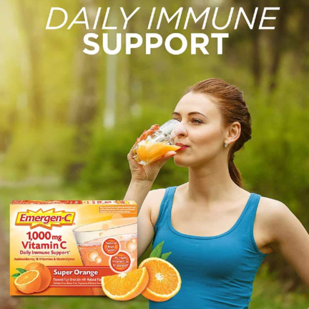 Bột sủi C tăng đề kháng Emergen-C Vitamin C 1000mg Super Orange 