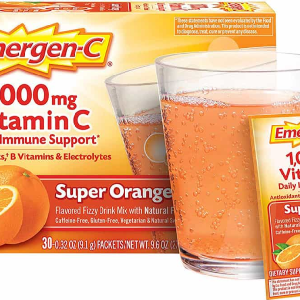 Bột sủi C tăng đề kháng Emergen-C Vitamin C 1000mg Super Orange 