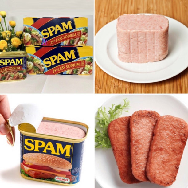 Thịt heo hộp Spam 25% less sodium 340g