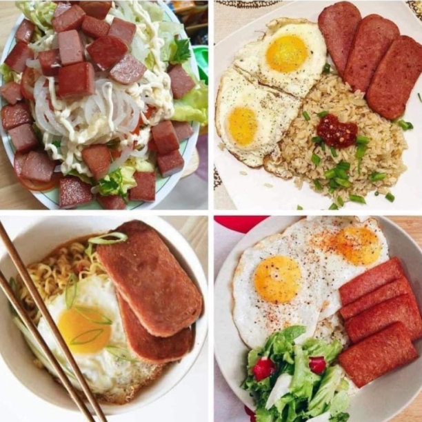 Thịt heo hộp Spam 25% less sodium 340g