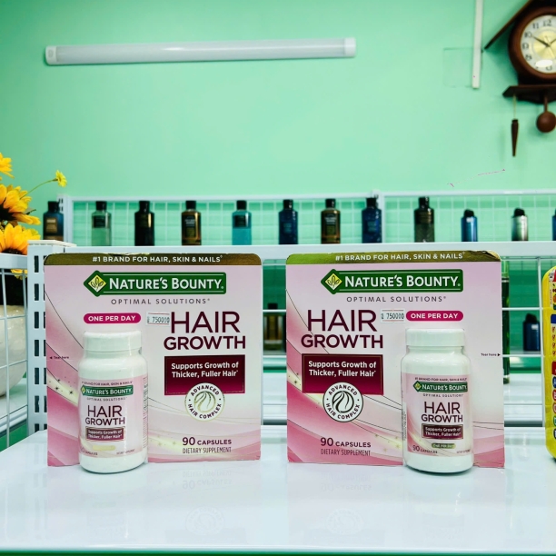 Thực phẩm chức năng Thuốc mọc tóc Hair Growth Nature’s Bounty của Mỹ 90 viên