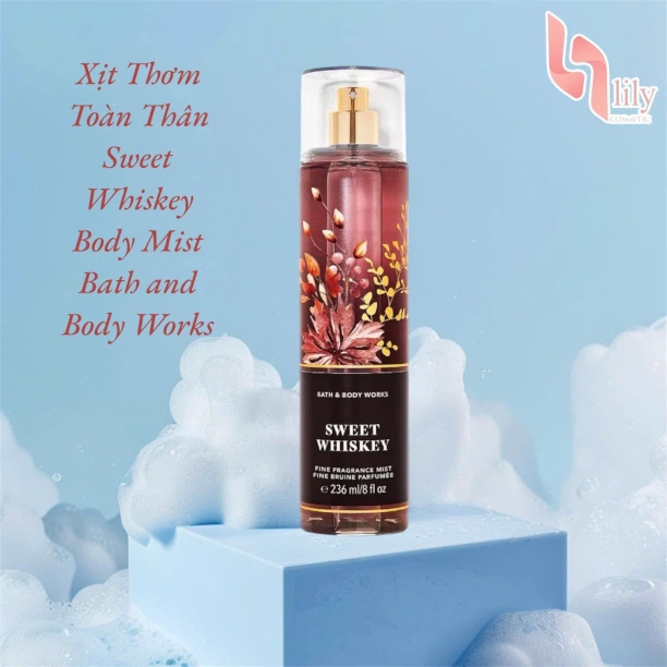 Xịt Thơm Toàn Thân Bath & Body Works Sweet Whiskey Fine Fragrance Mist 236ml