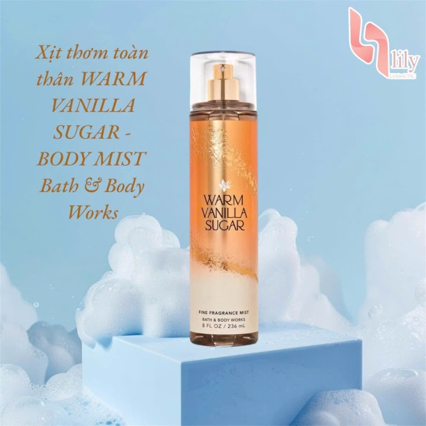 Xịt Thơm Toàn Thân Bath & Body Works Warm Vanilla Sugar Fine Fragrance Mist 236ml